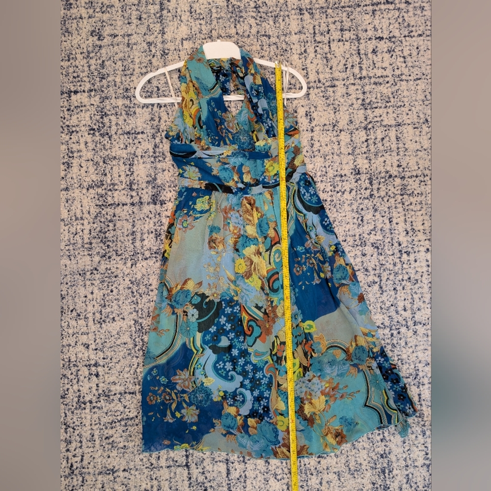 Vibrant Floral Halter Dress - Picture 2 of 8